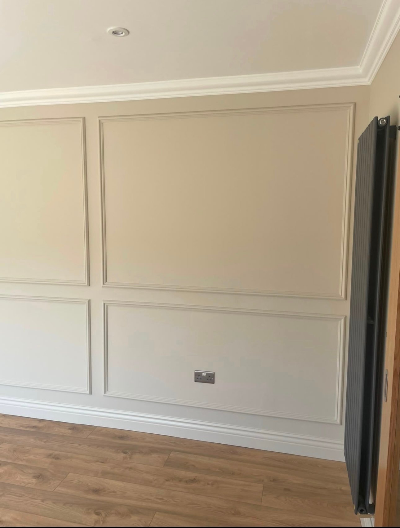 Decorative wall panelling from an Erol Contractors property refurbishment project in Battersea