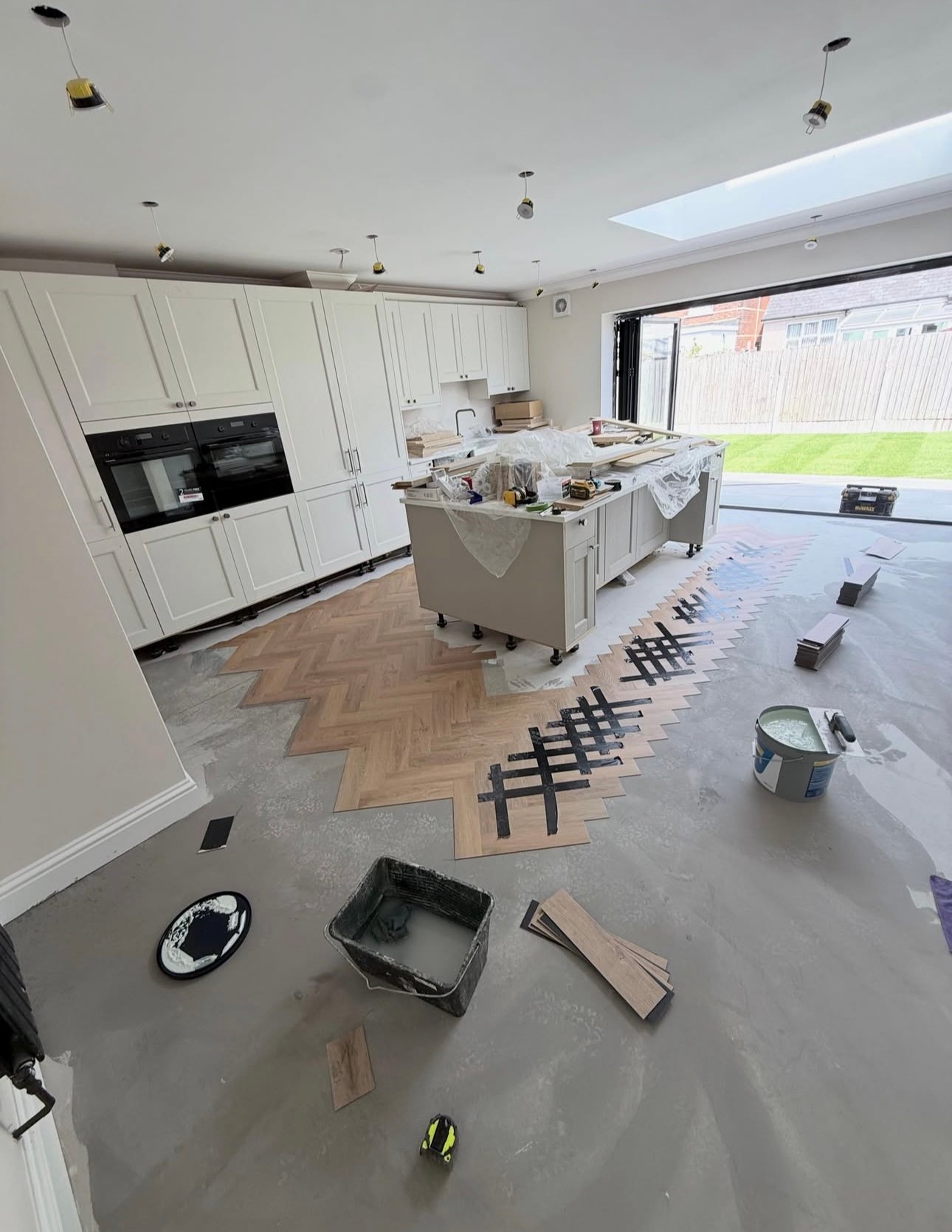 Replacement flooring in a residential apartment